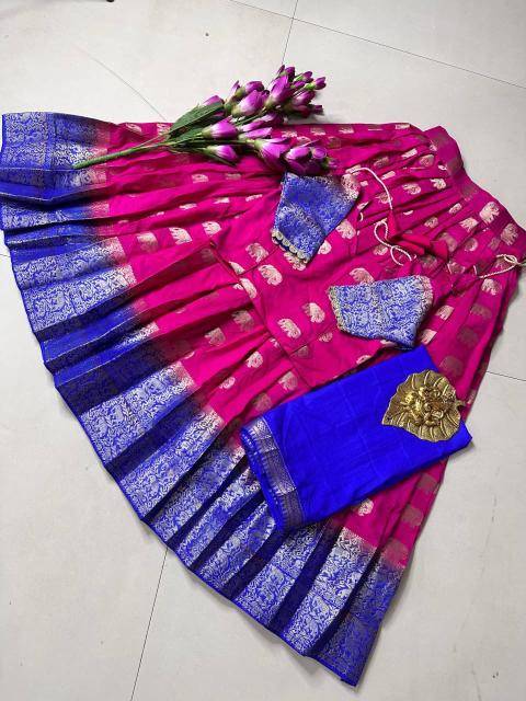 NEW LAUNCING KIDS LEHENGA CHOLI silk Kids wear manufacturers in Ahmedabad